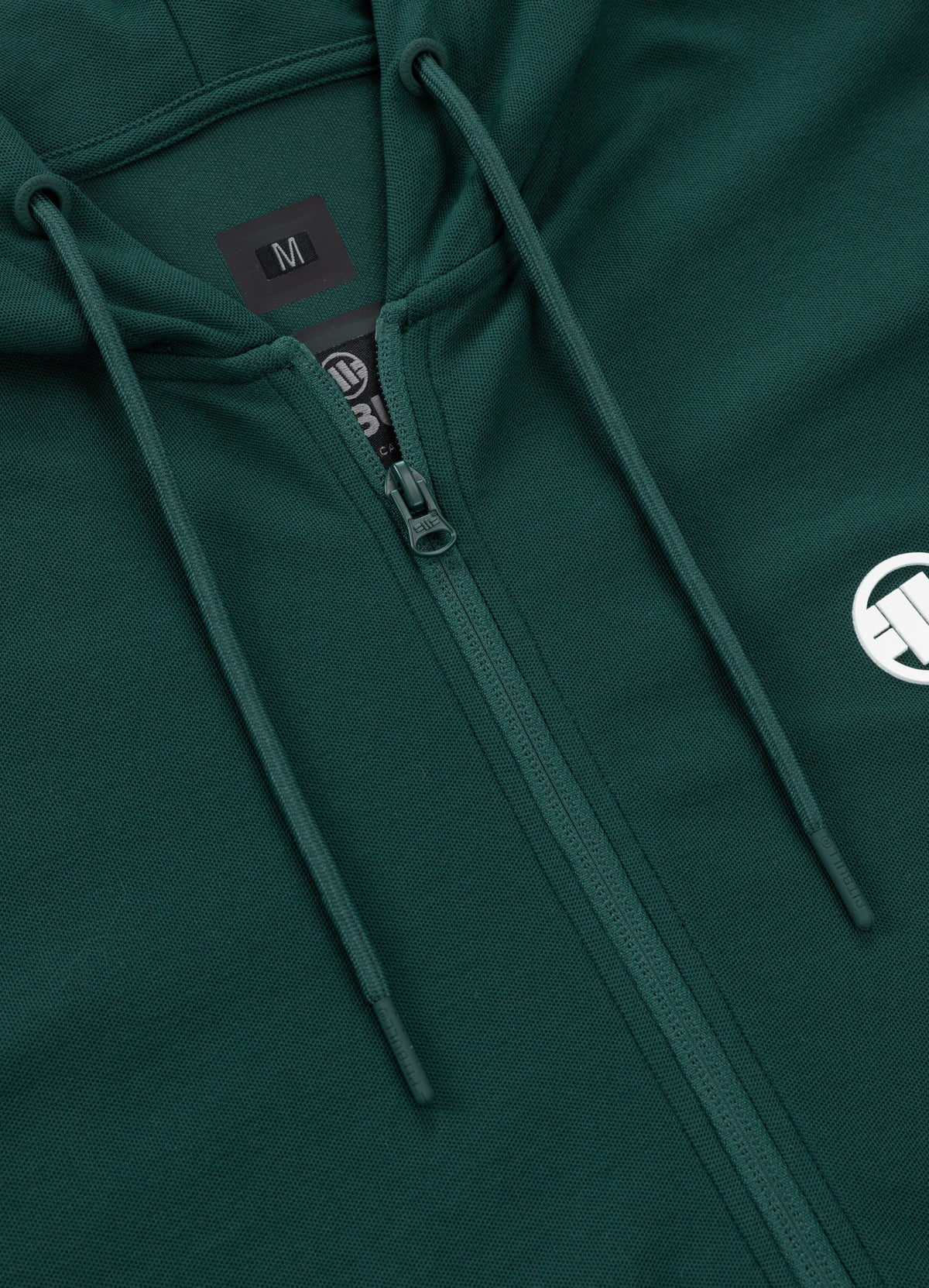 Zip Hoodie Pique Rockey - Pine Green