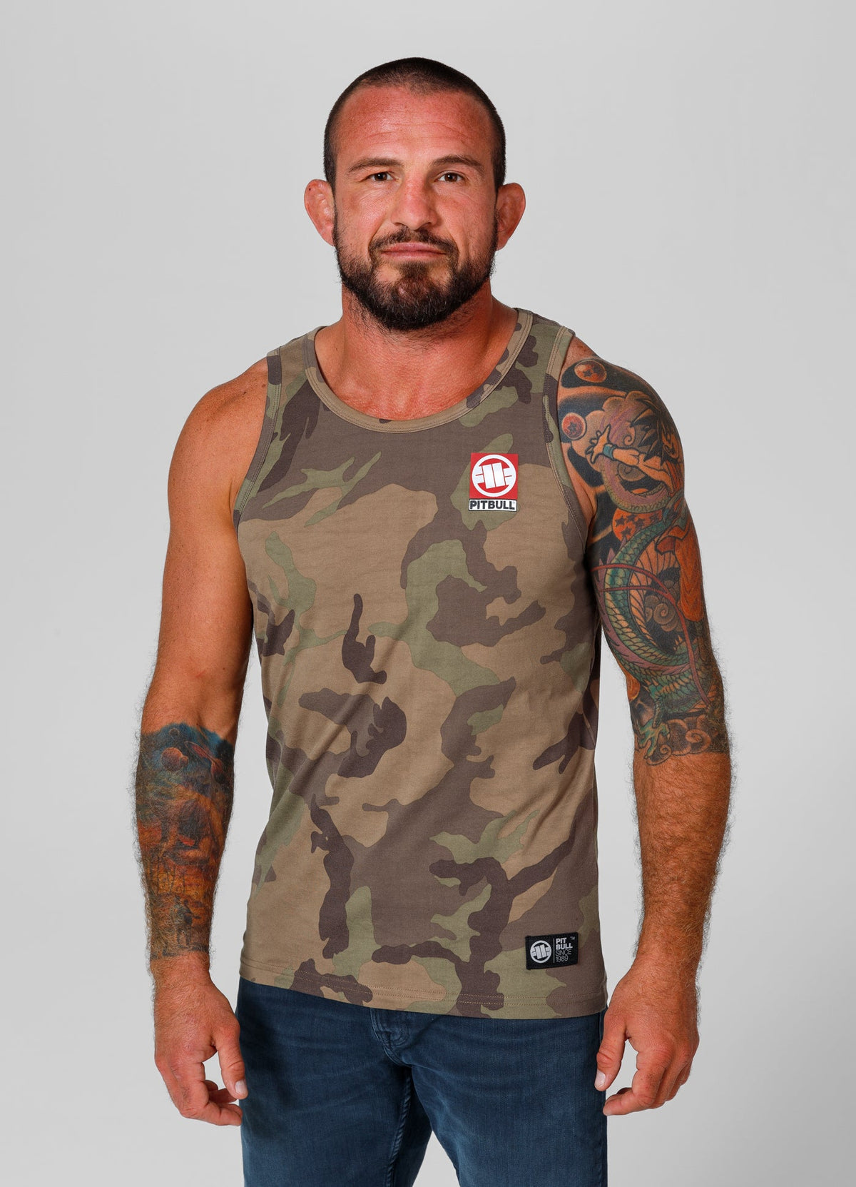 Tanktop Slim Fit Small Hilltop - Woodland Camo