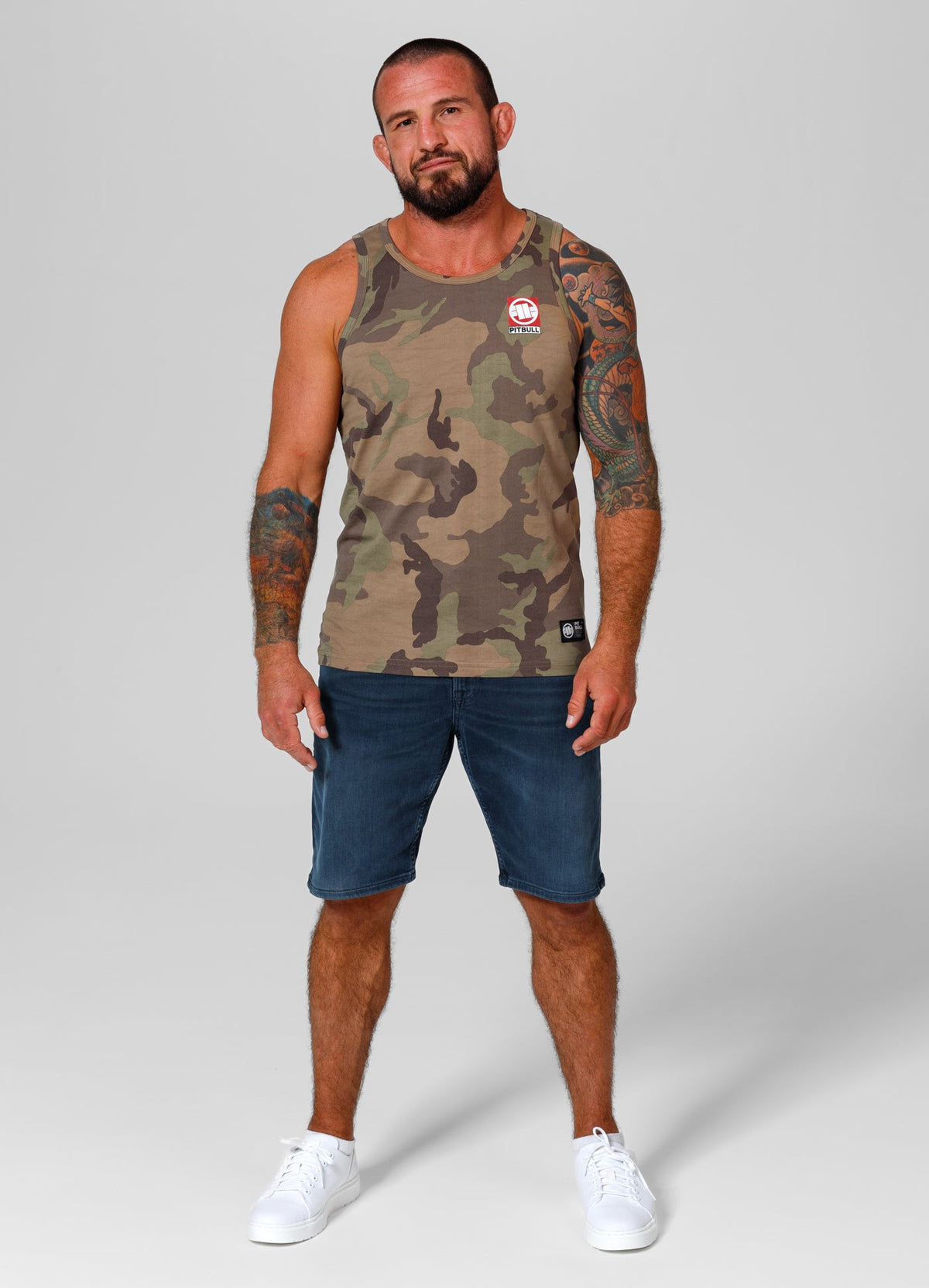 Tanktop Slim Fit Small Hilltop - Woodland Camo