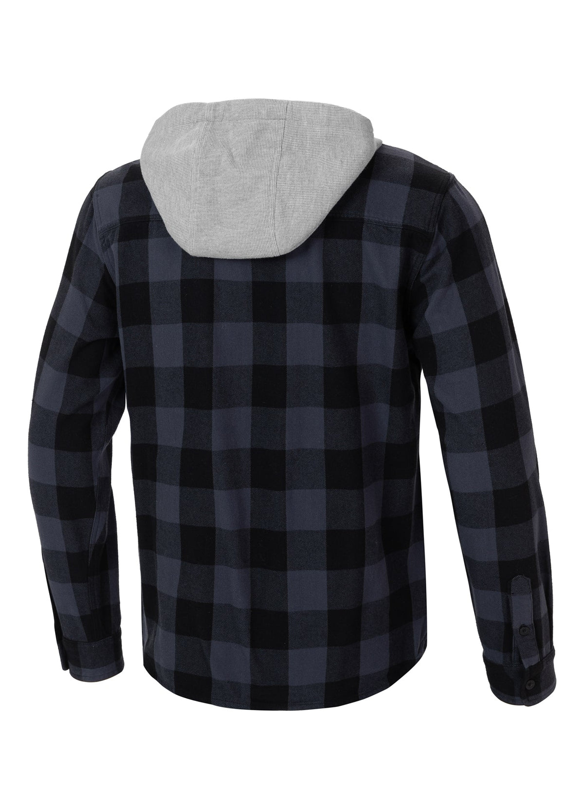 Woodson - Gray/Black Hooded Flannel Shirt