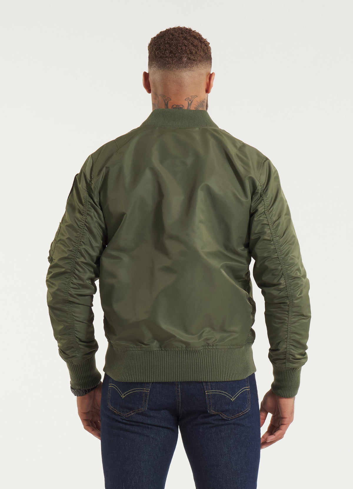 MA-1 Logo Bomber Jacket - Olive