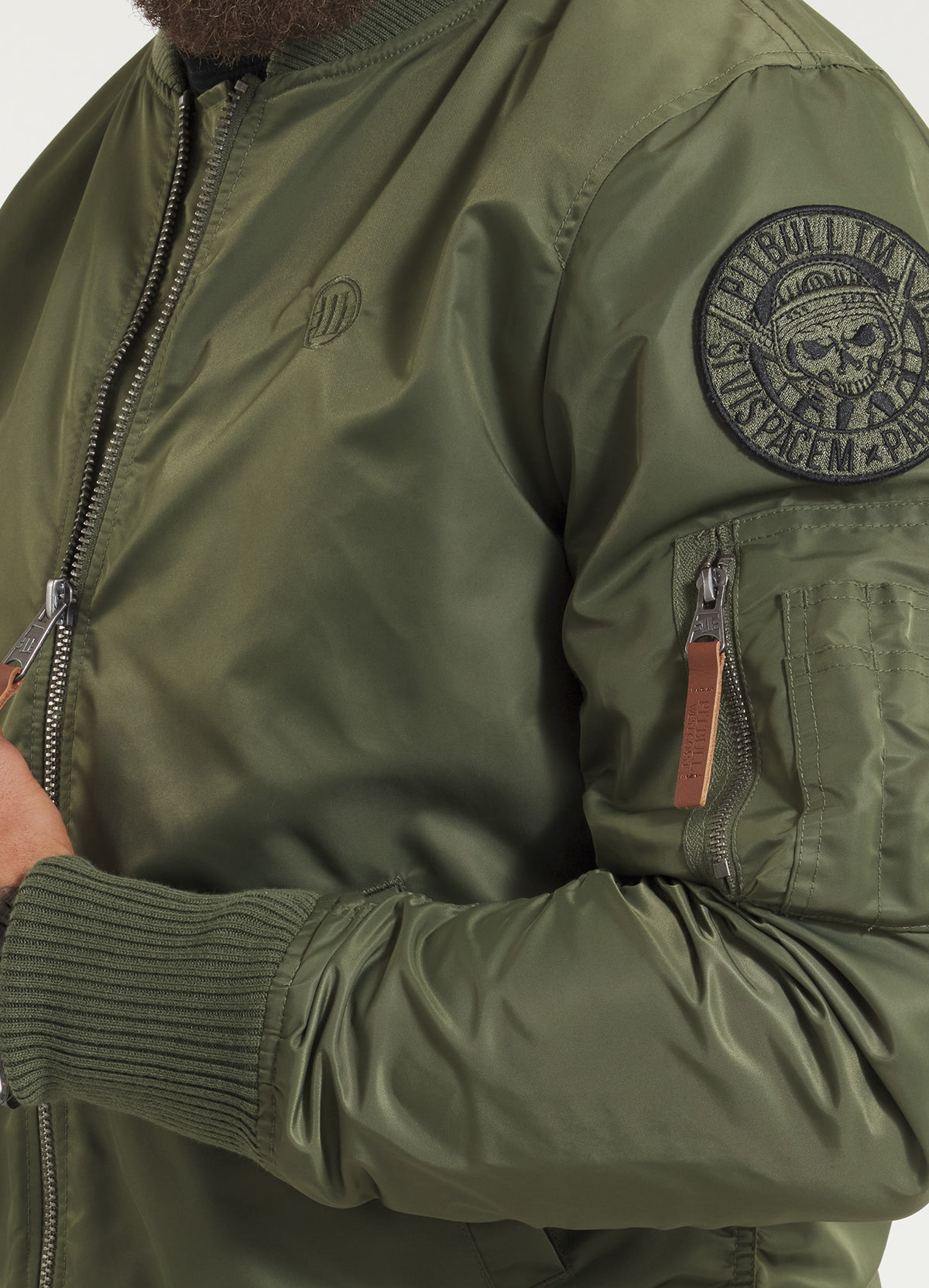 MA-1 Logo Bomber Jacket - Olive