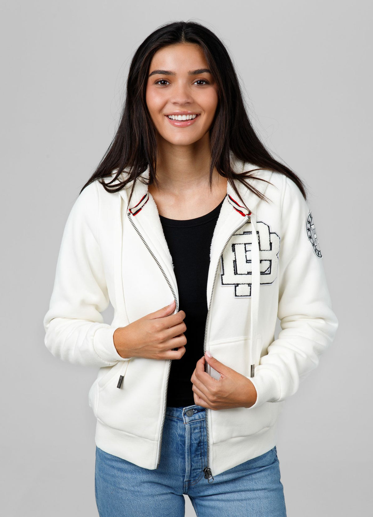 Women&#39;s zip-up hoodie Sherpa Ruffina