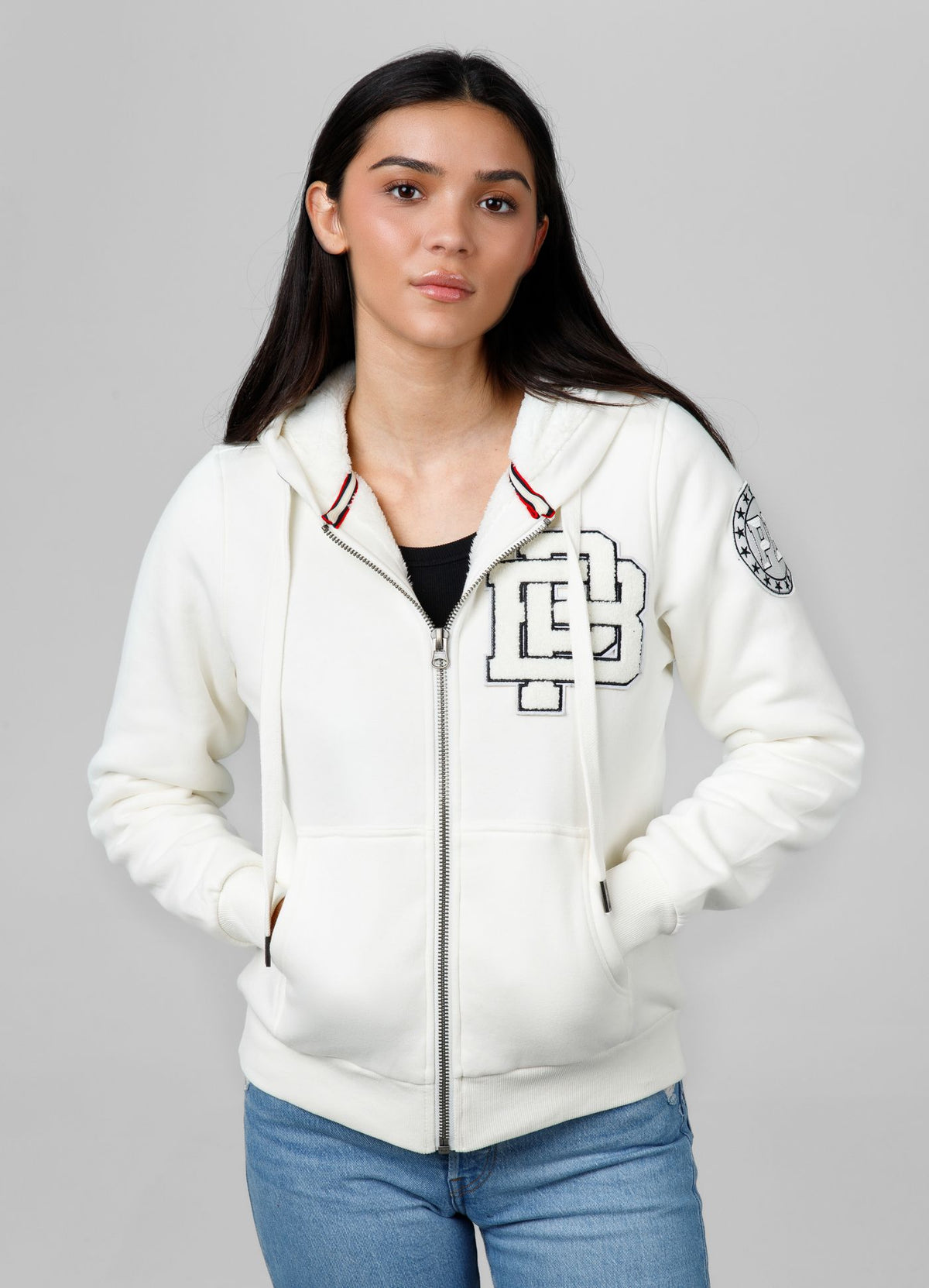 Women&#39;s zip-up hoodie Sherpa Ruffina