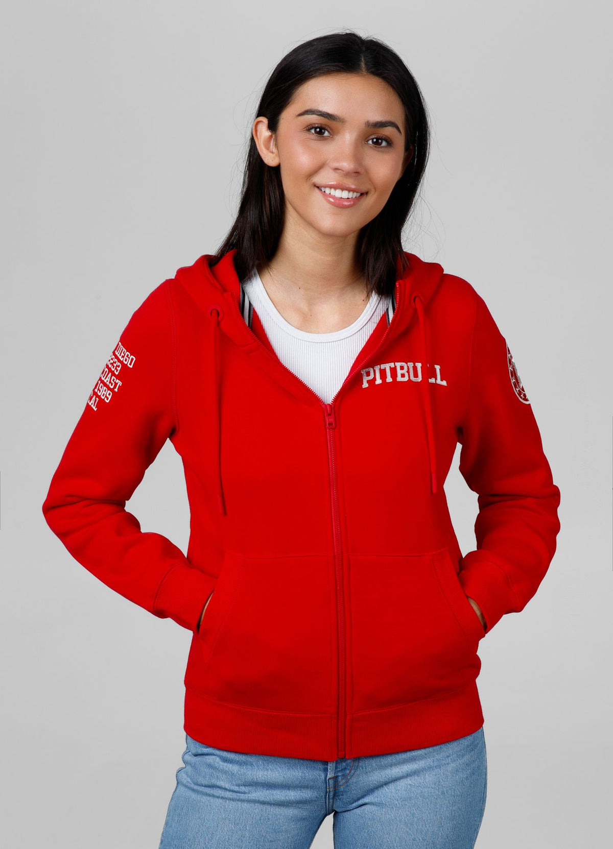 Women&#39;s zip-up hoodie French Tyrian