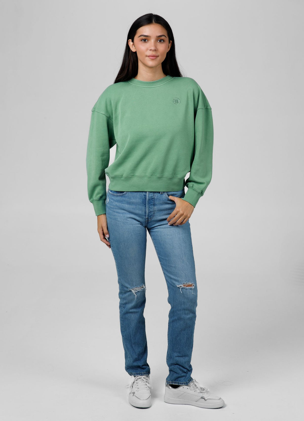 Women&#39;s sweatshirt Washed Manzanita - Green