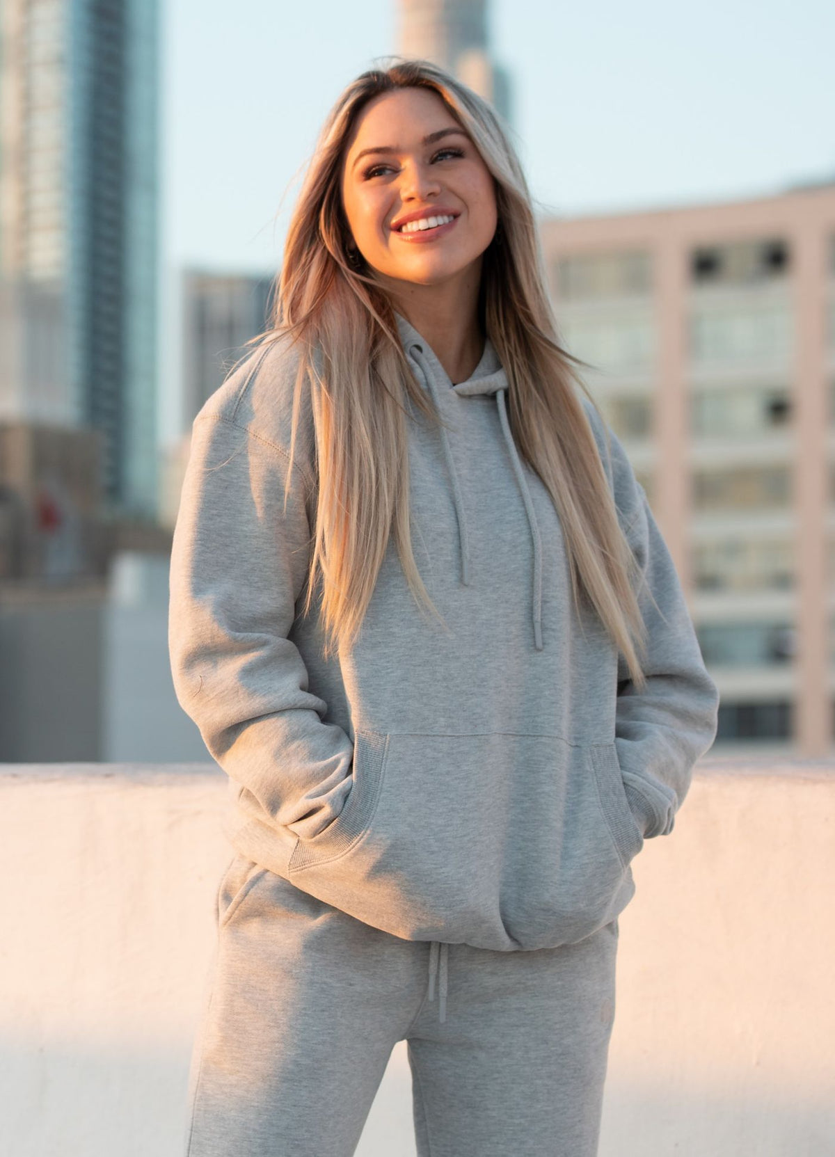 Women&#39;s hoodie Small Logo - Gray