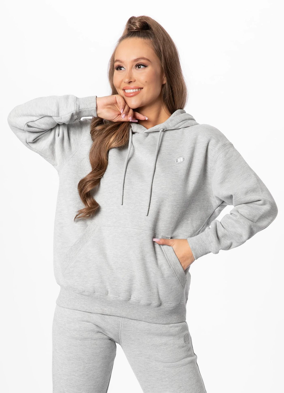 Women&#39;s hoodie Small Logo - Gray