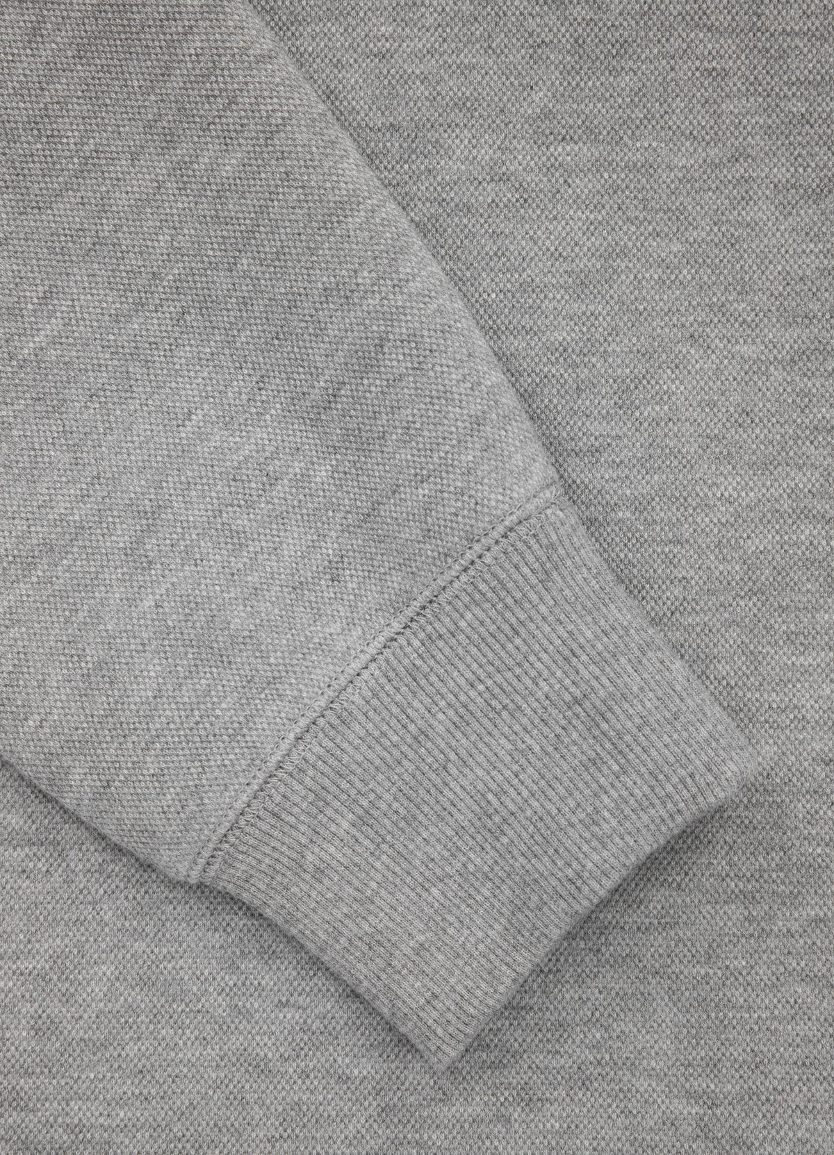 Small Logo Pique Sweatshirt - Gray