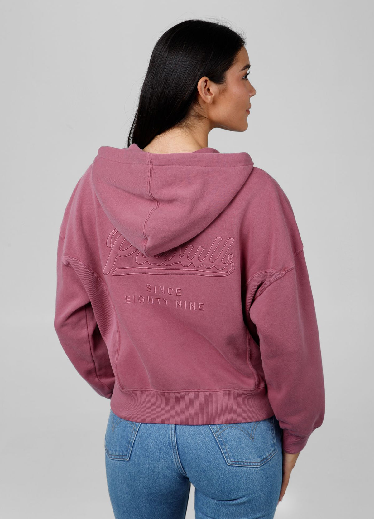 Women&#39;s zip-up hoodie Washed Manzanita II - Pink