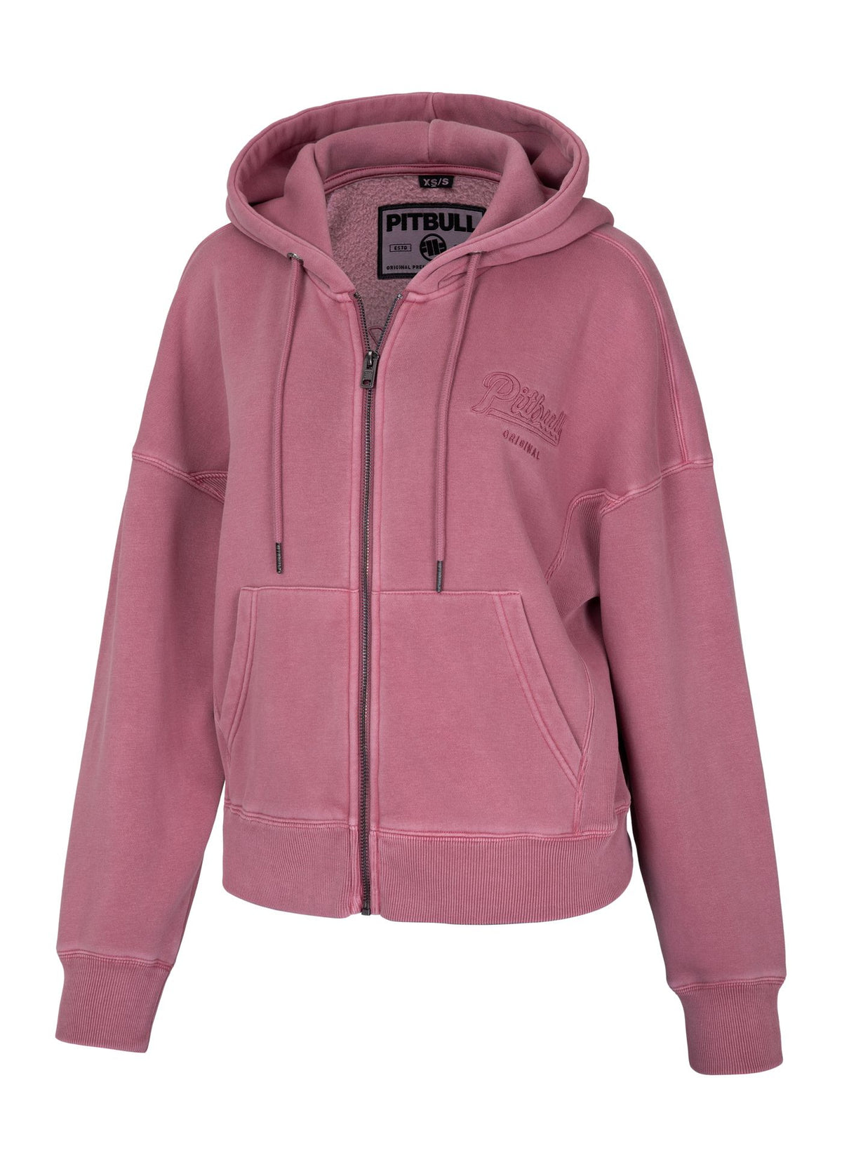 Women&#39;s zip-up hoodie Washed Manzanita II - Pink