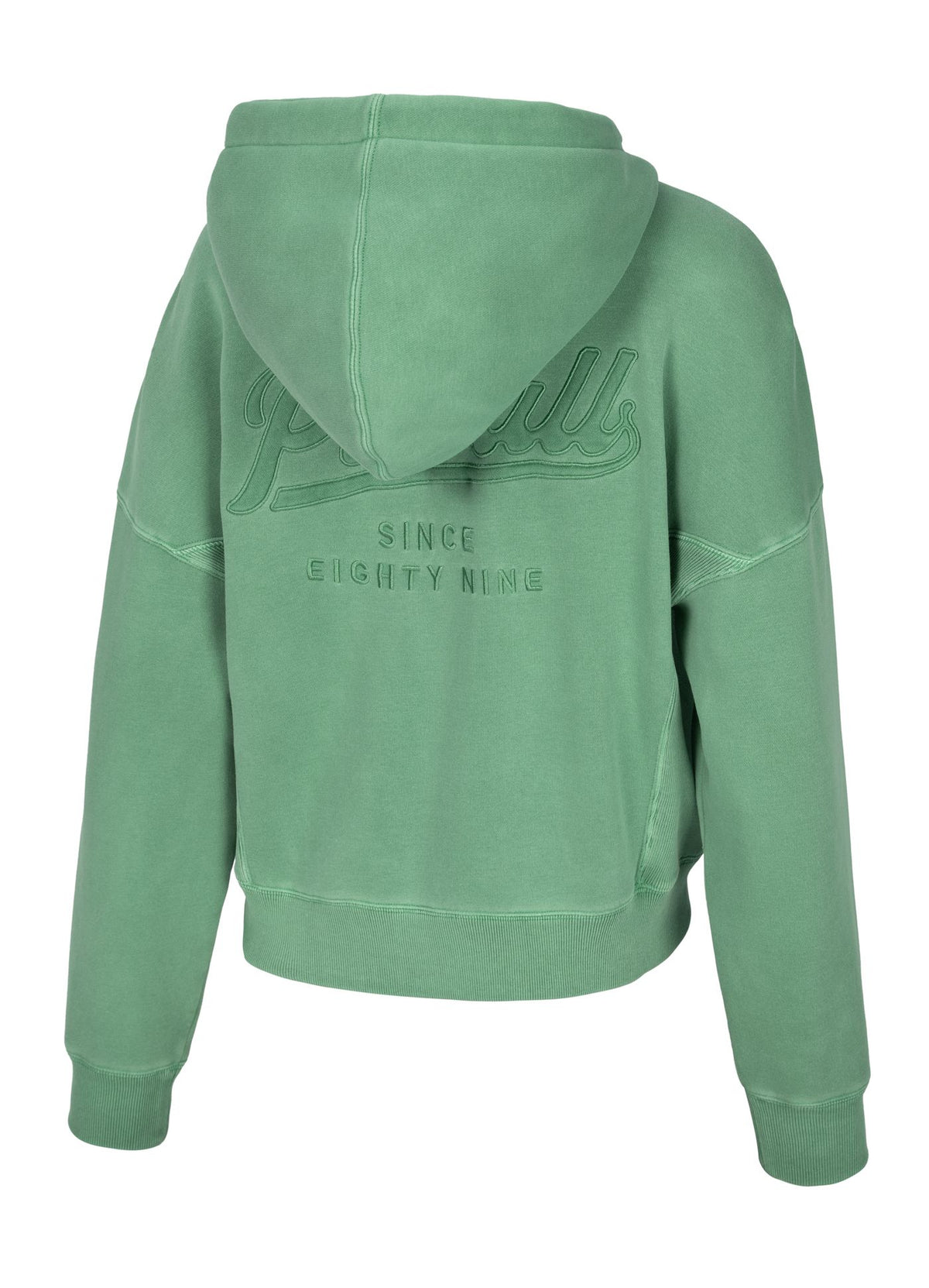 Women&#39;s zip-up hoodie Washed Manzanita II - Green