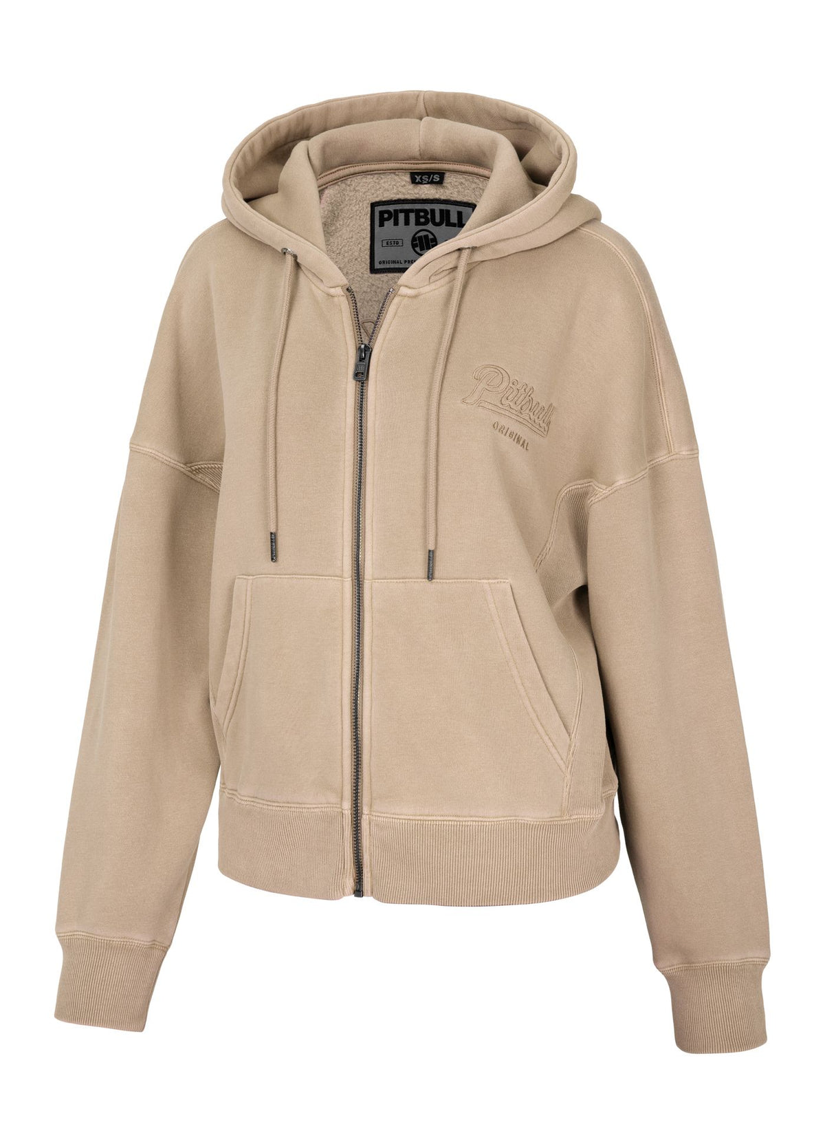 Women&#39;s zip-up hoodie Washed Manzanita II - Sand