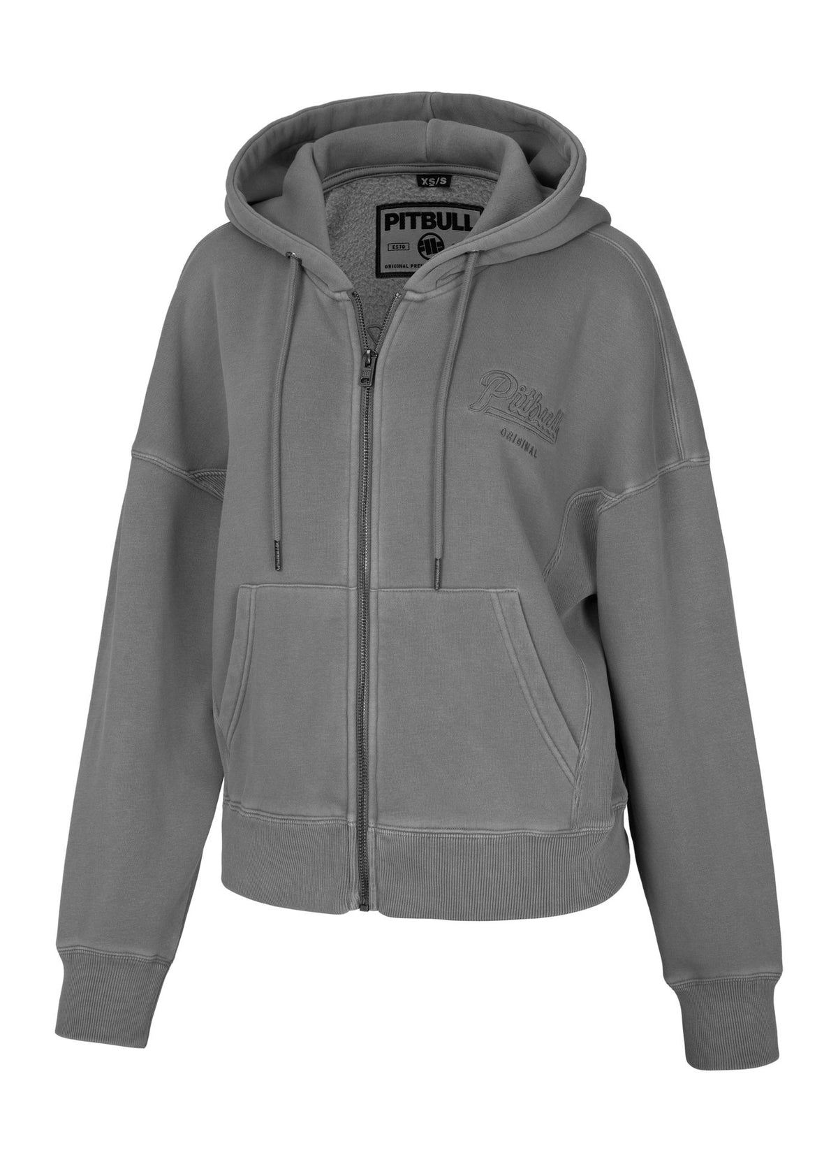 Women&#39;s zip-up hoodie Washed Manzanita II - Grey