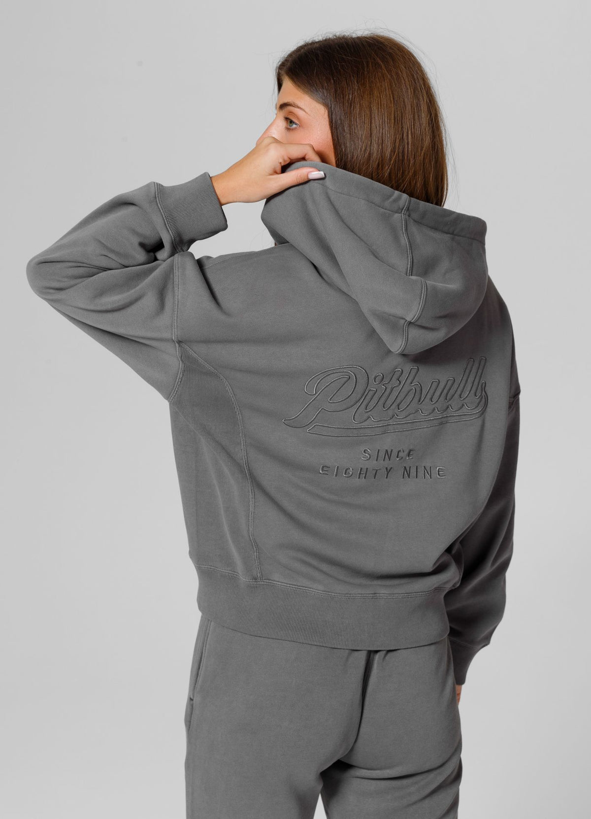 Women&#39;s zip-up hoodie Washed Manzanita II - Grey