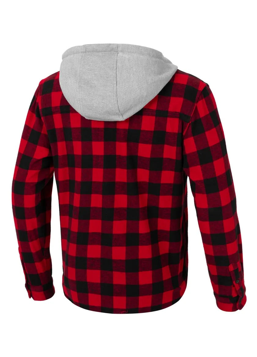 Woodson - Red/Black Hooded Flannel Shirt