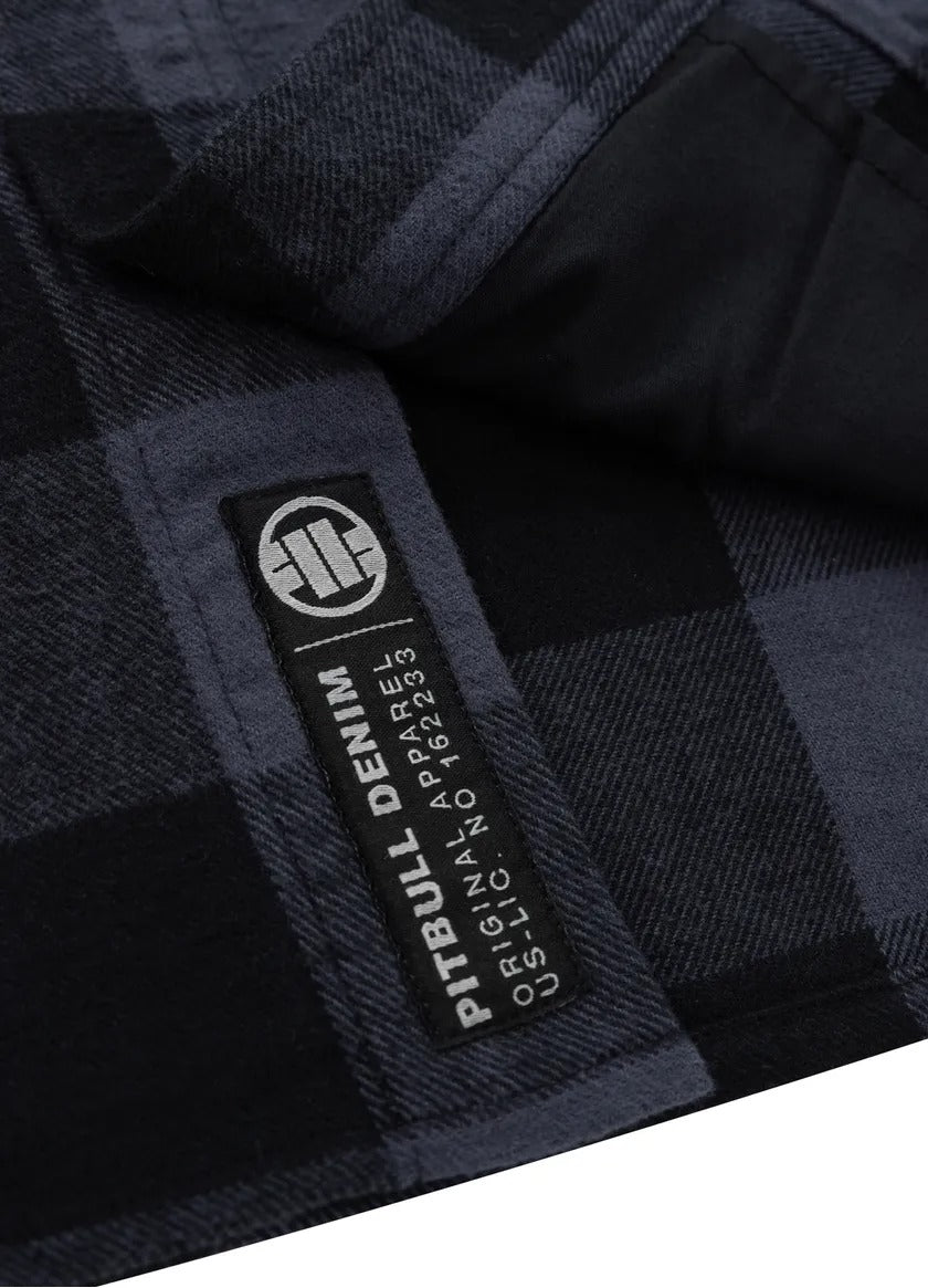 Woodson - Gray/Black Hooded Flannel Shirt