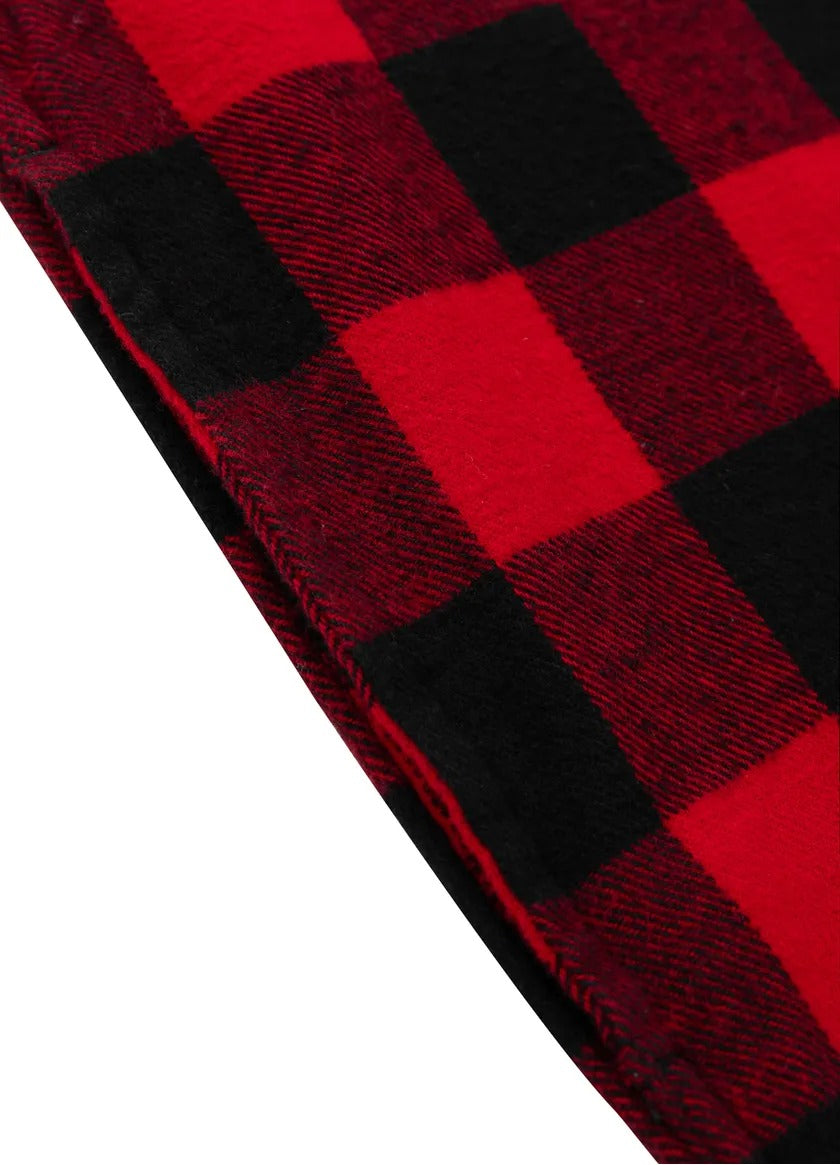 Woodson - Red/Black Hooded Flannel Shirt