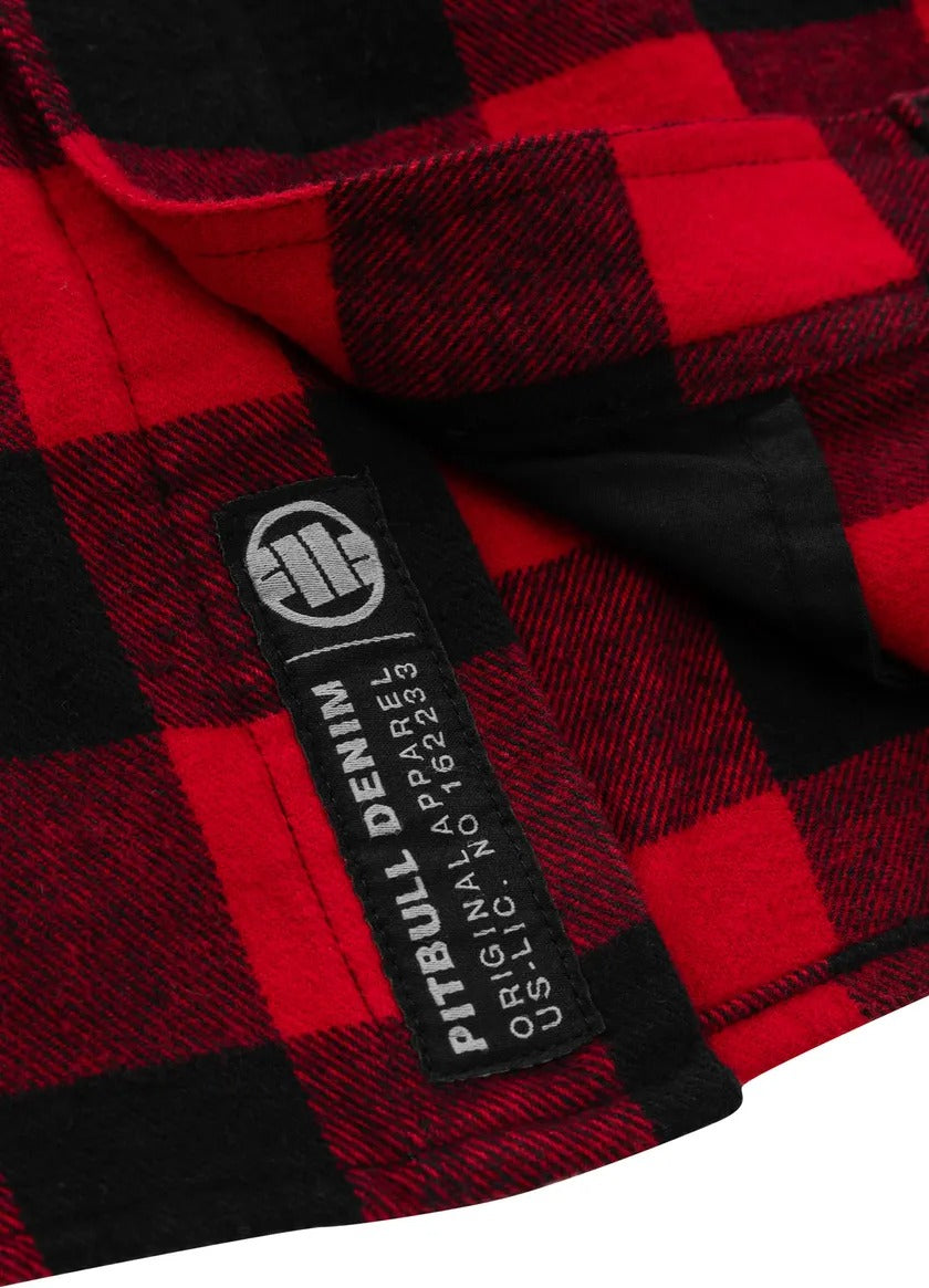 Woodson - Red/Black Hooded Flannel Shirt