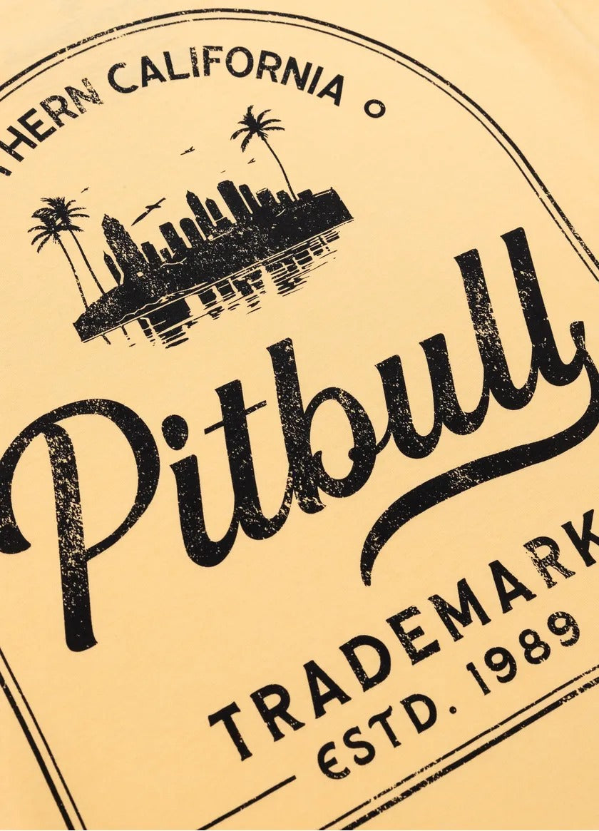 T-Shirt Pitbull So Cal - Pale Yellow