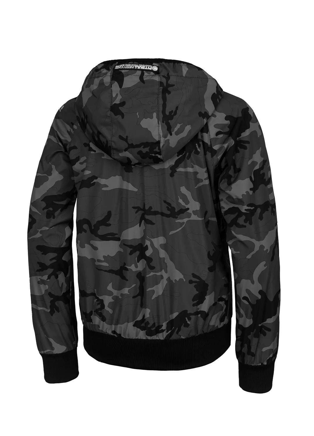 Athletic Sleeve Junior Hooded Jacket - Black Camo