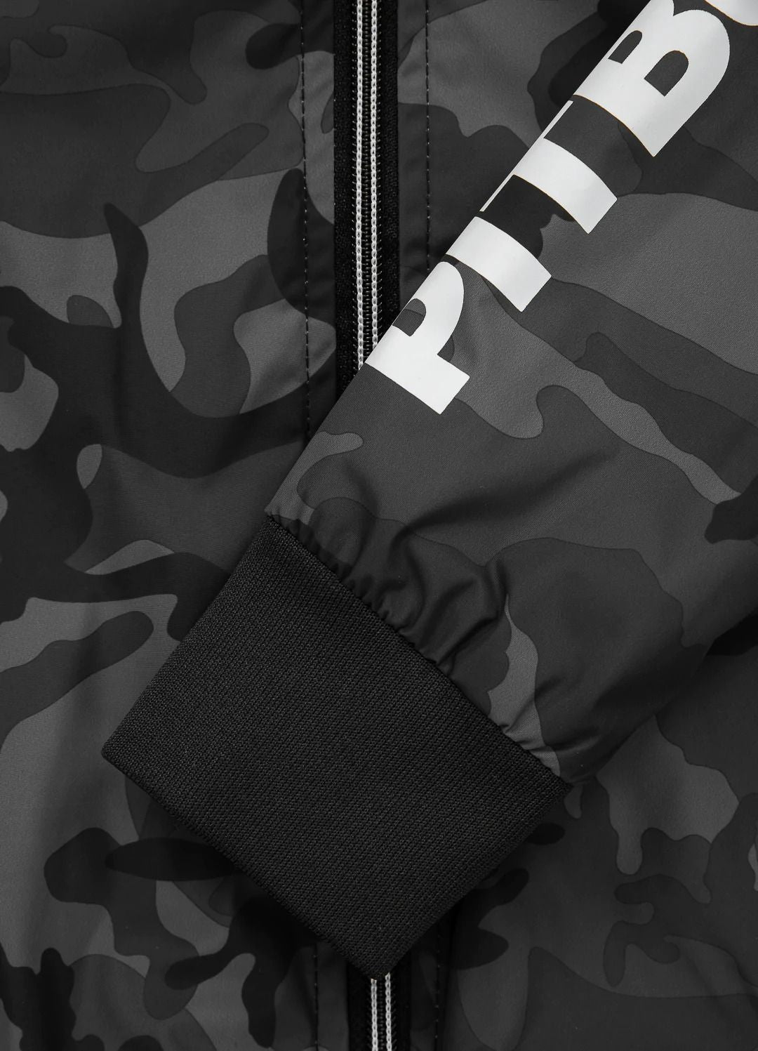 Athletic Sleeve Junior Hooded Jacket - Black Camo