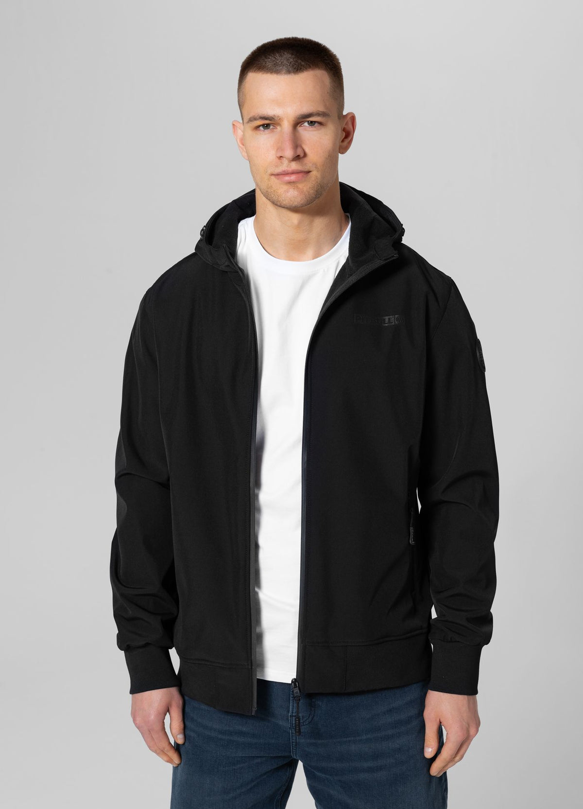 Men&#39;s Hooded Softshell Jacket Midway II - Black