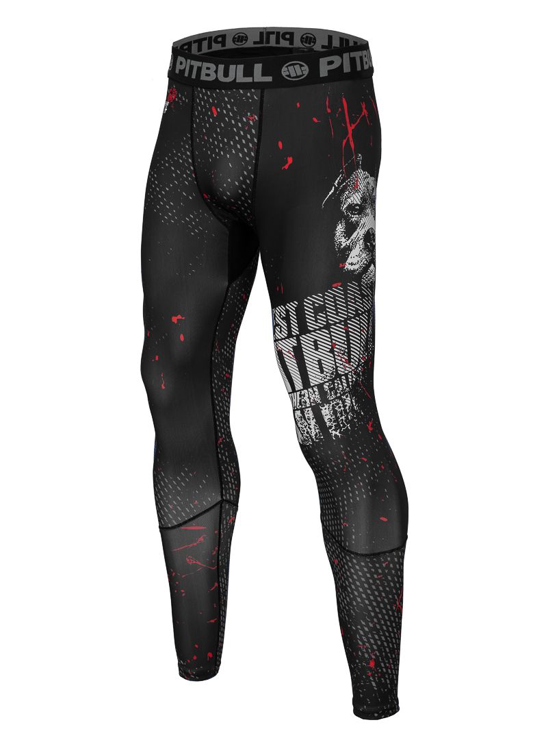 Sports Leggings Blood Dog II - Black/Red