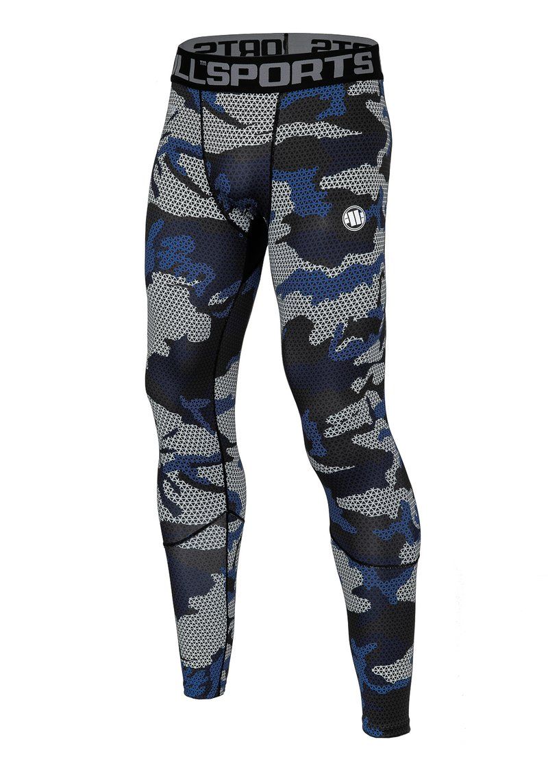 Sports Leggings Performance Pro Plus Net Camo - Woodland Camo Blue