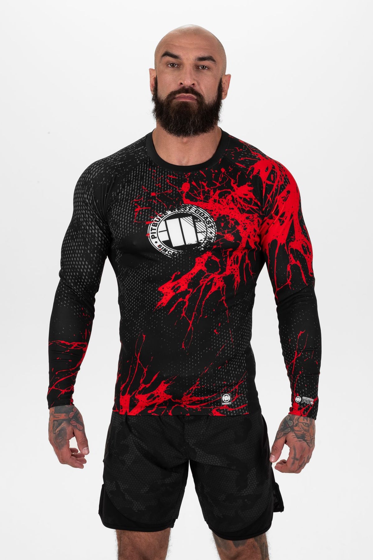 Rashguard Longsleeve Blood Dog II - Black/Red