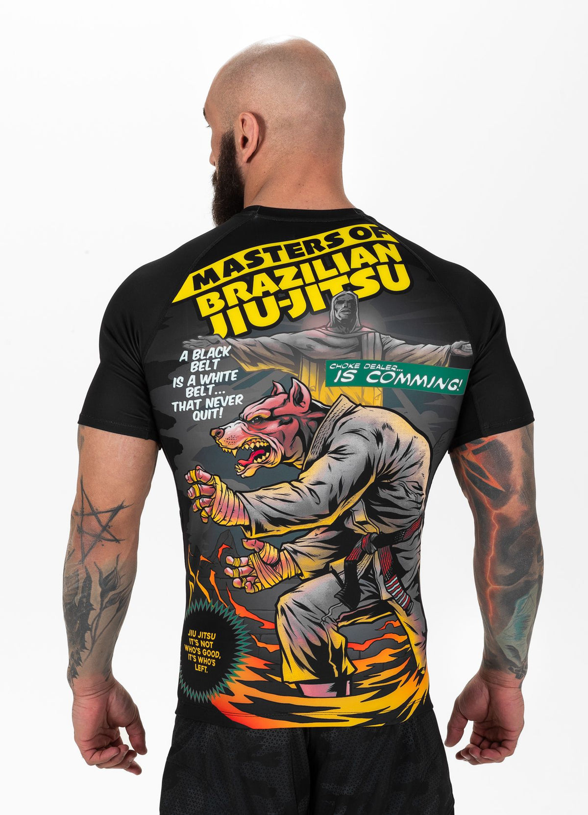 Rashguard Masters Of BJJ Hilltop - Black