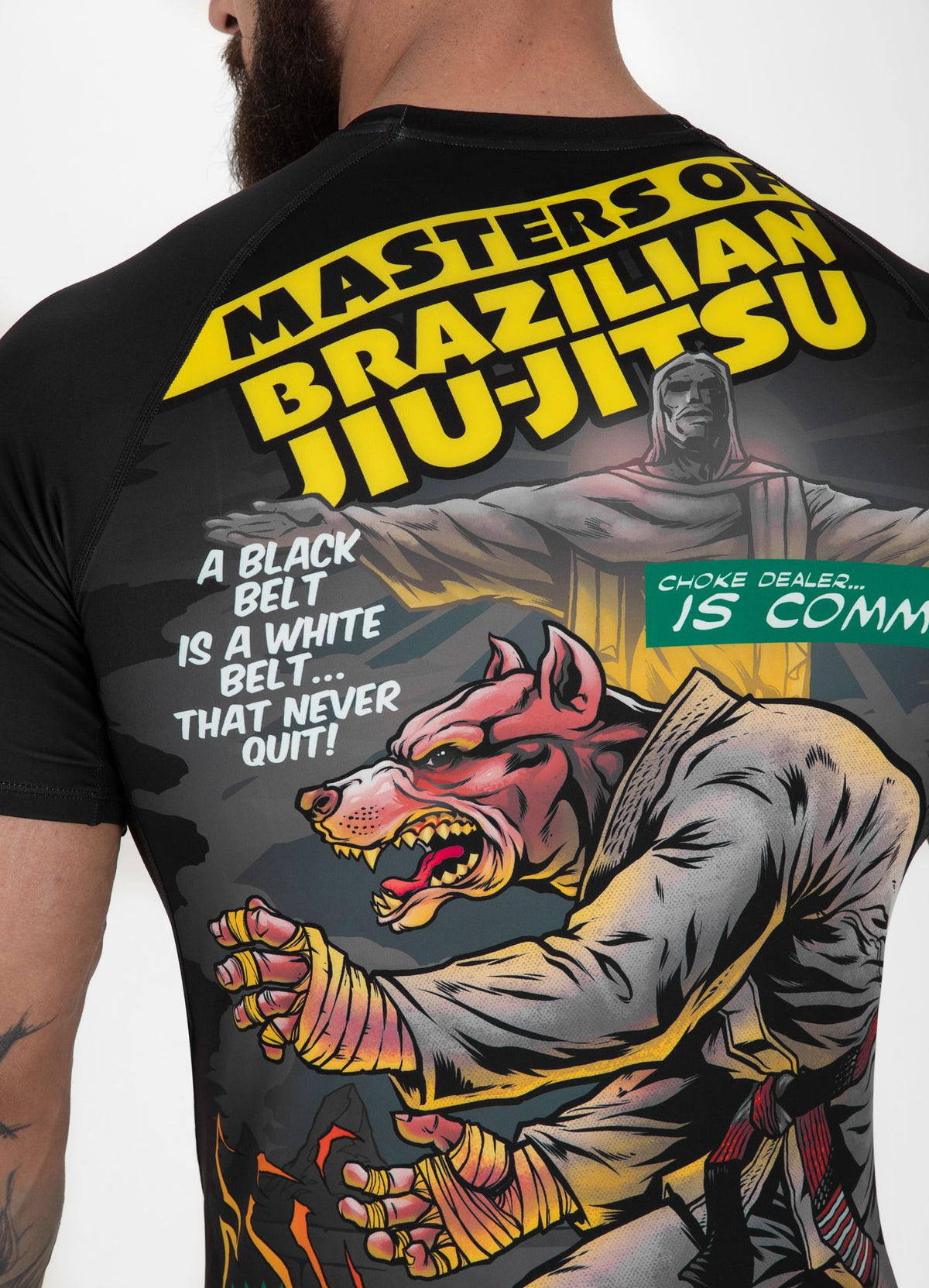 Rashguard Masters Of BJJ Hilltop - Black