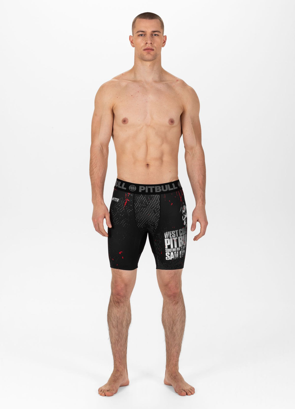 Red Dog II - Black/Red Compression Shorts