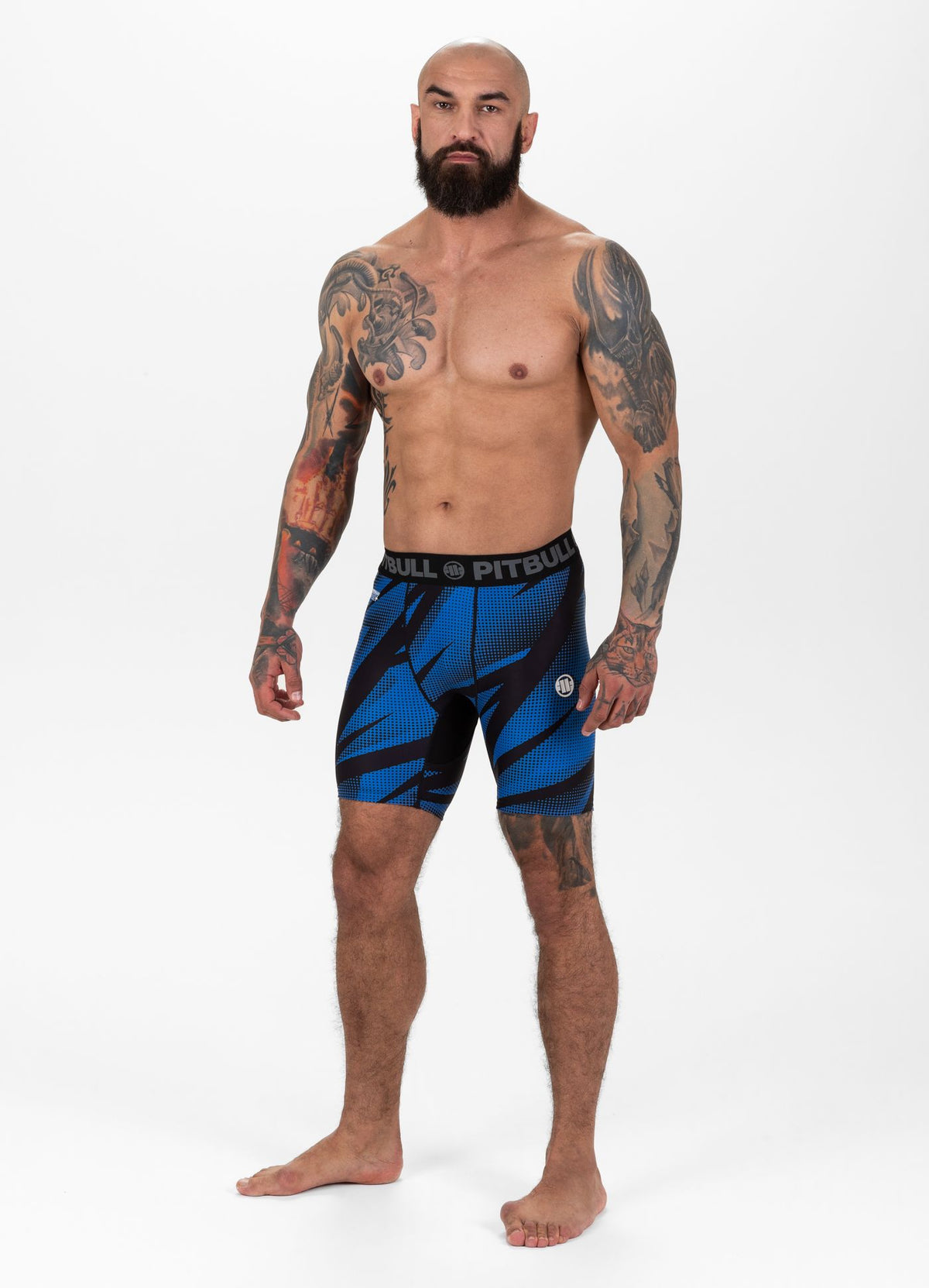 Dot Camo II Compression Shorts - Blue