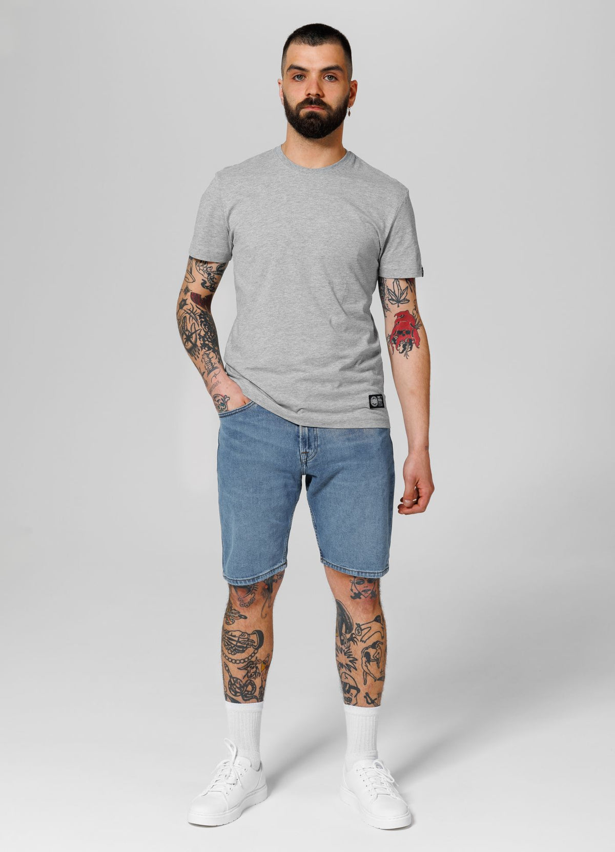 Highlander Denim Jeans Shorts - Classic Wash Blue