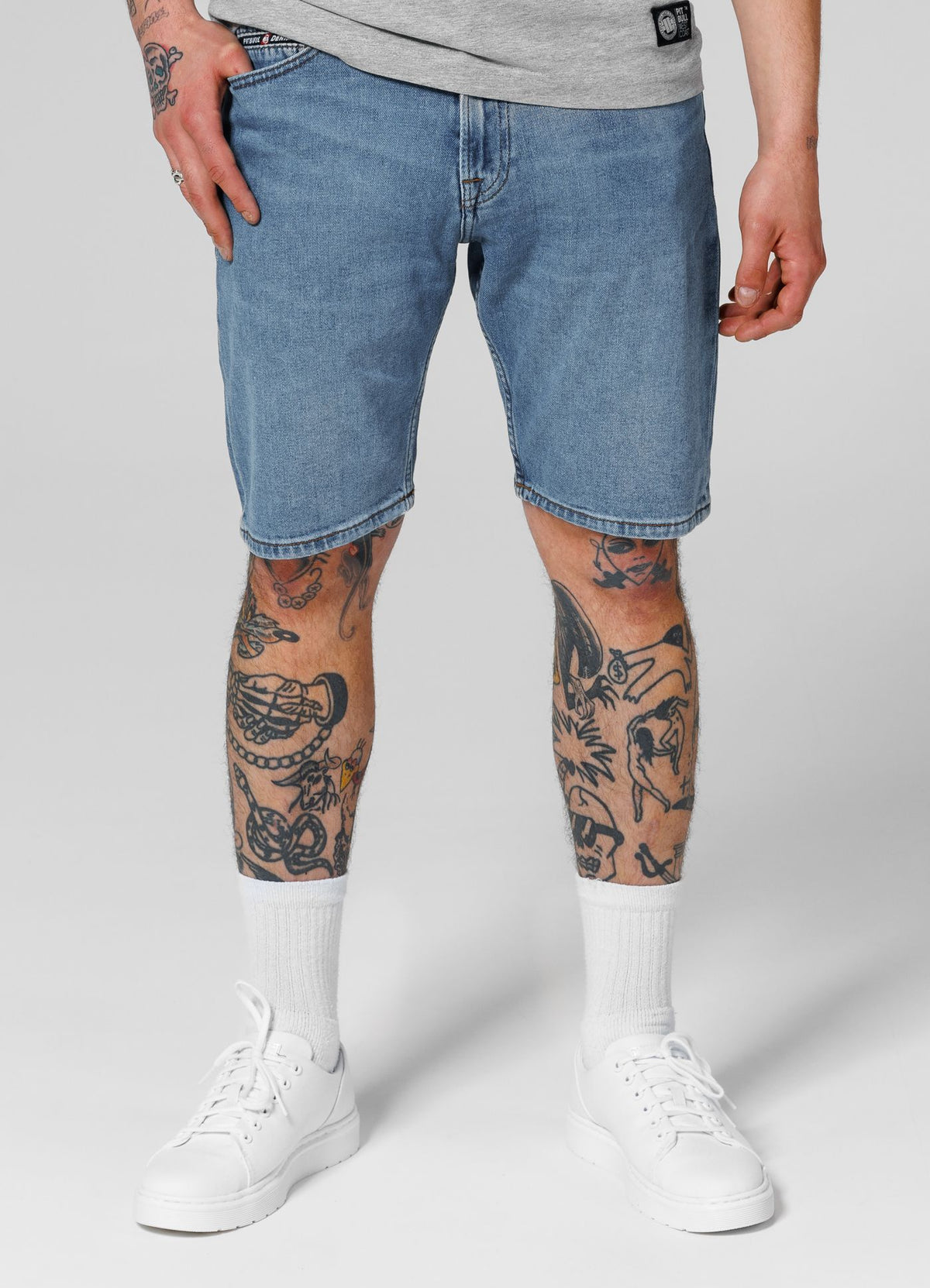 Highlander Denim Jeans Shorts - Classic Wash Blue