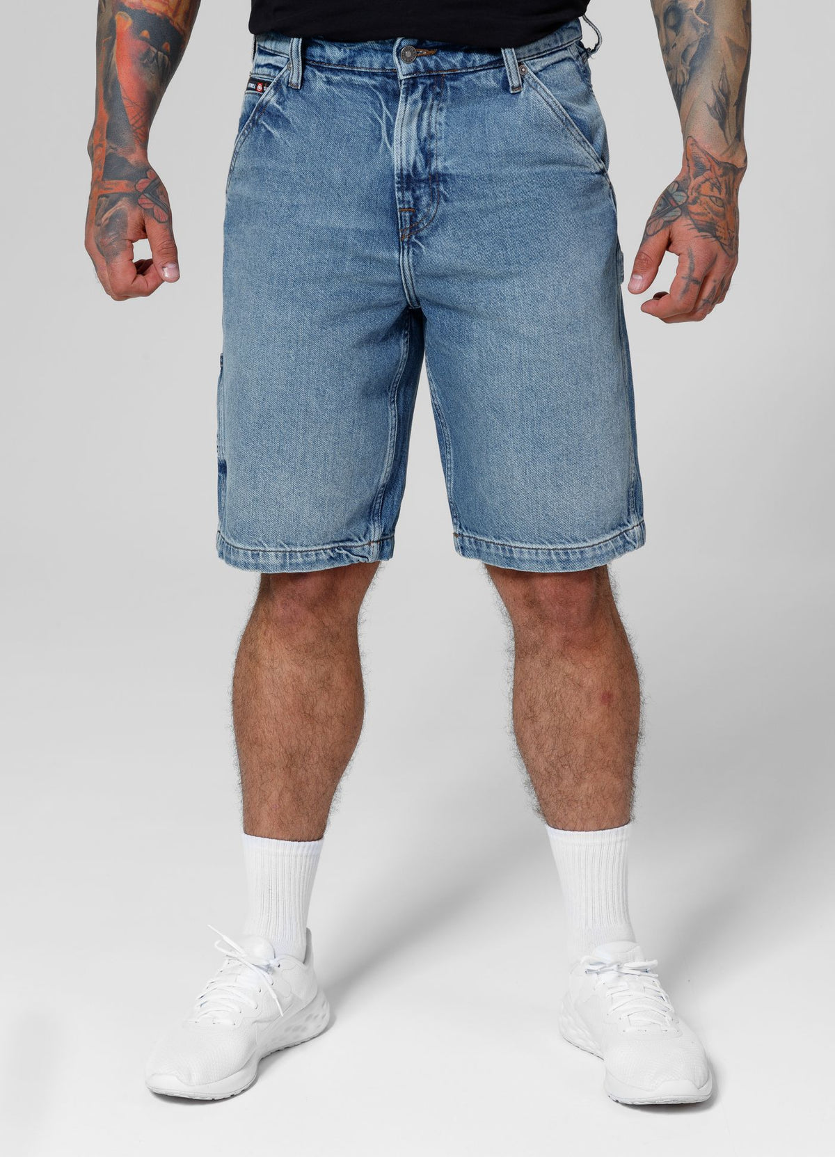 Carpenter Denim Jeans Shorts - Blue