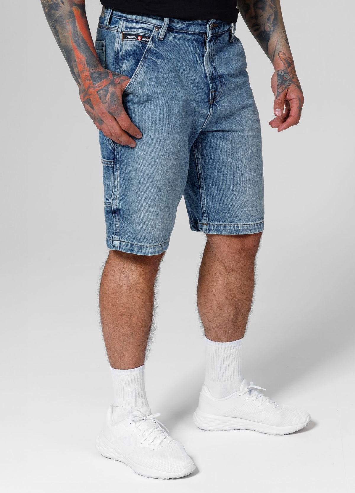 Carpenter Denim Jeans Shorts - Blue