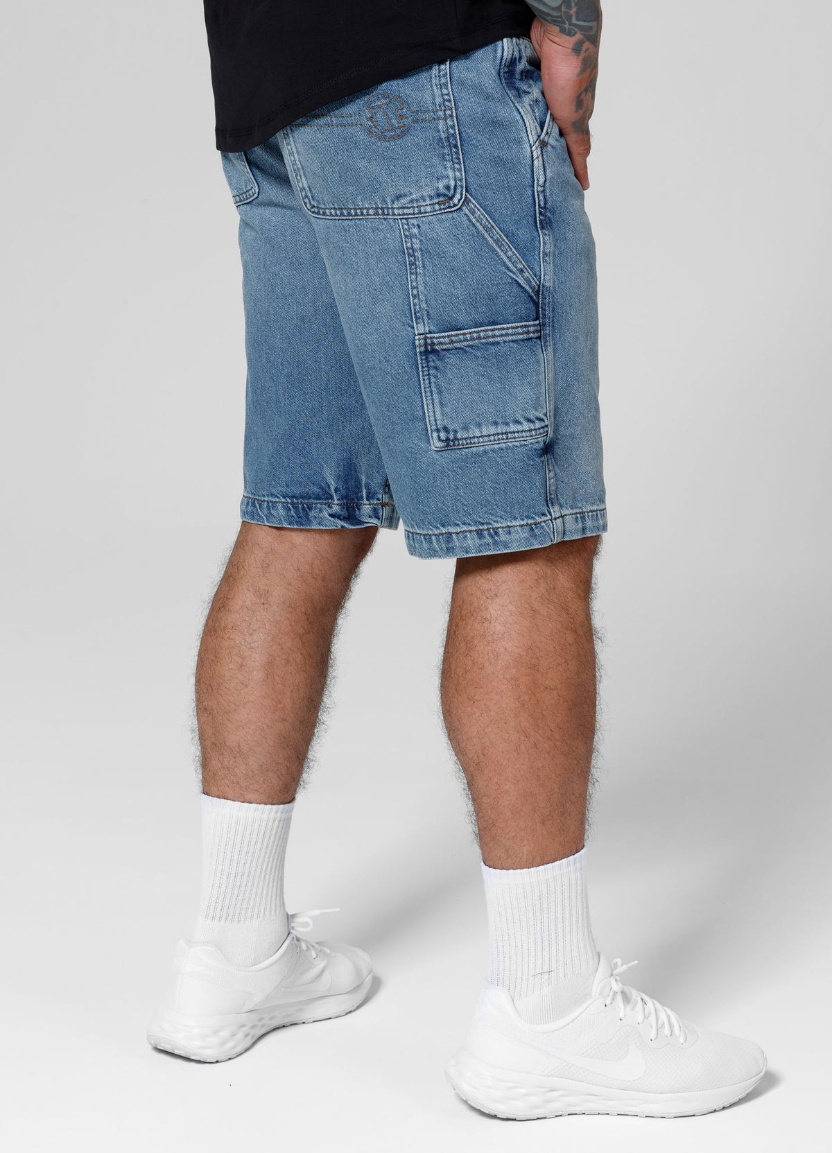 Carpenter Denim Jeans Shorts - Blue