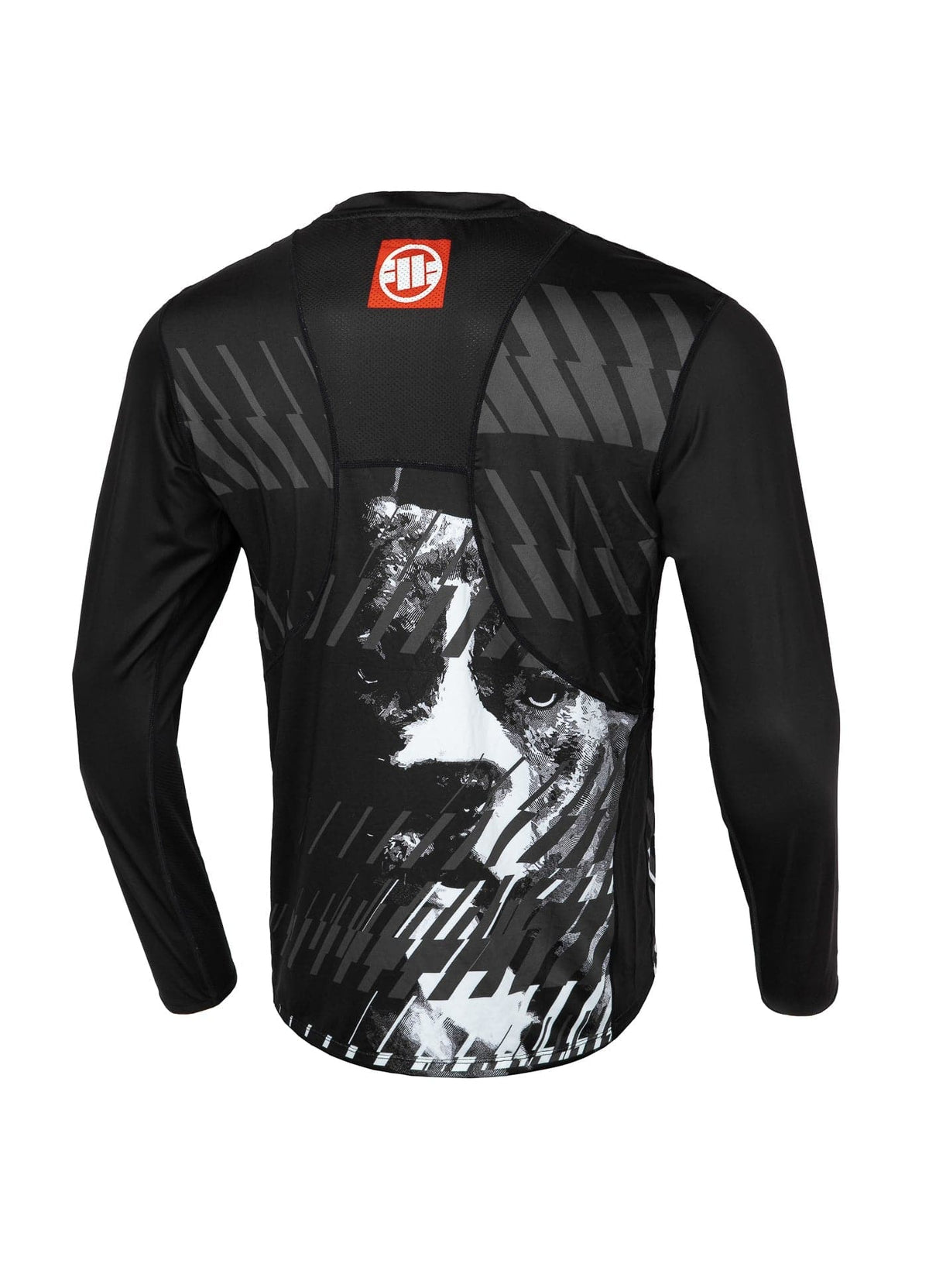 STREET DOG Black Mesh Longsleeve T-shirt.